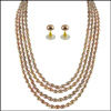 4 string peach  pearl set - SJPJA-254 - Click here to View more details about this Product